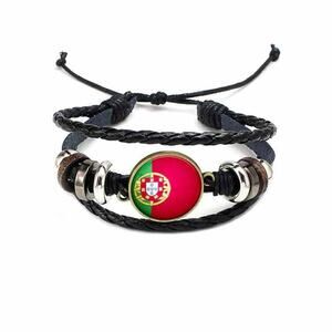 New Portugal Leather Adjustable Bracelet, Soccer, World Cup